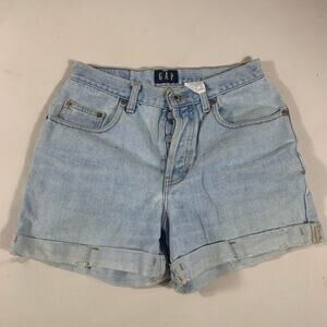 Vintage gap light wash denim shorts button up